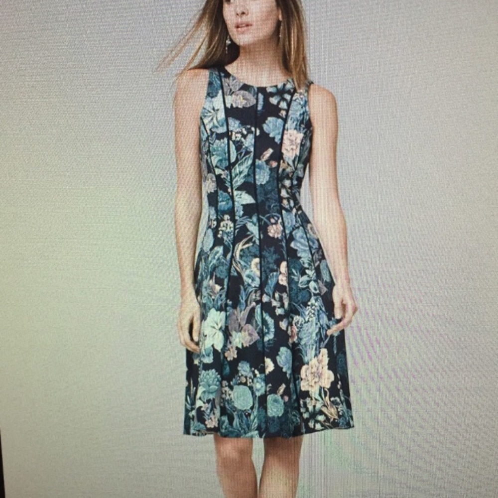 Black house white market floral dress size 2